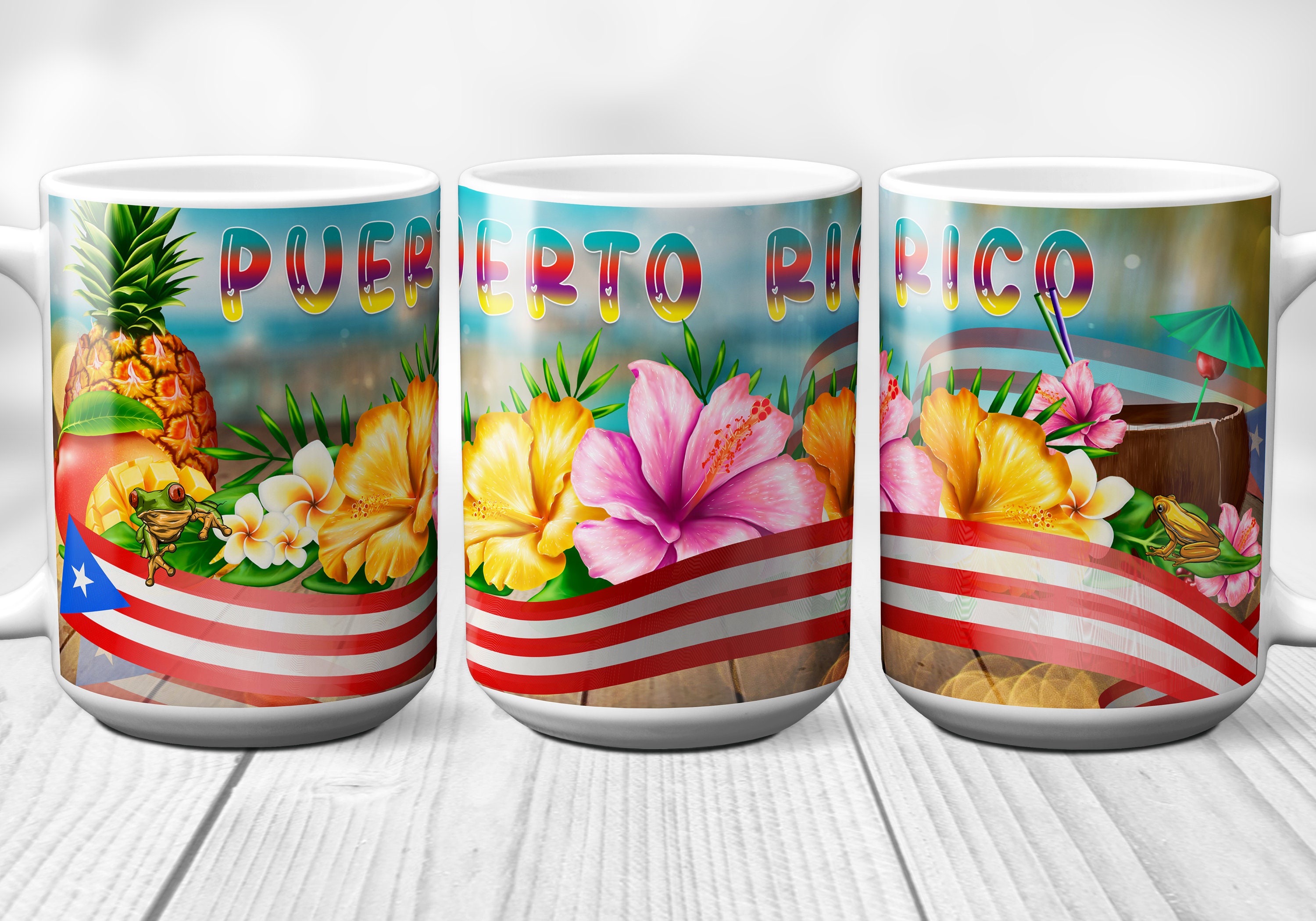 Photo Mug Sublimation Design Template for 11oz-15oz Coffee Mugs