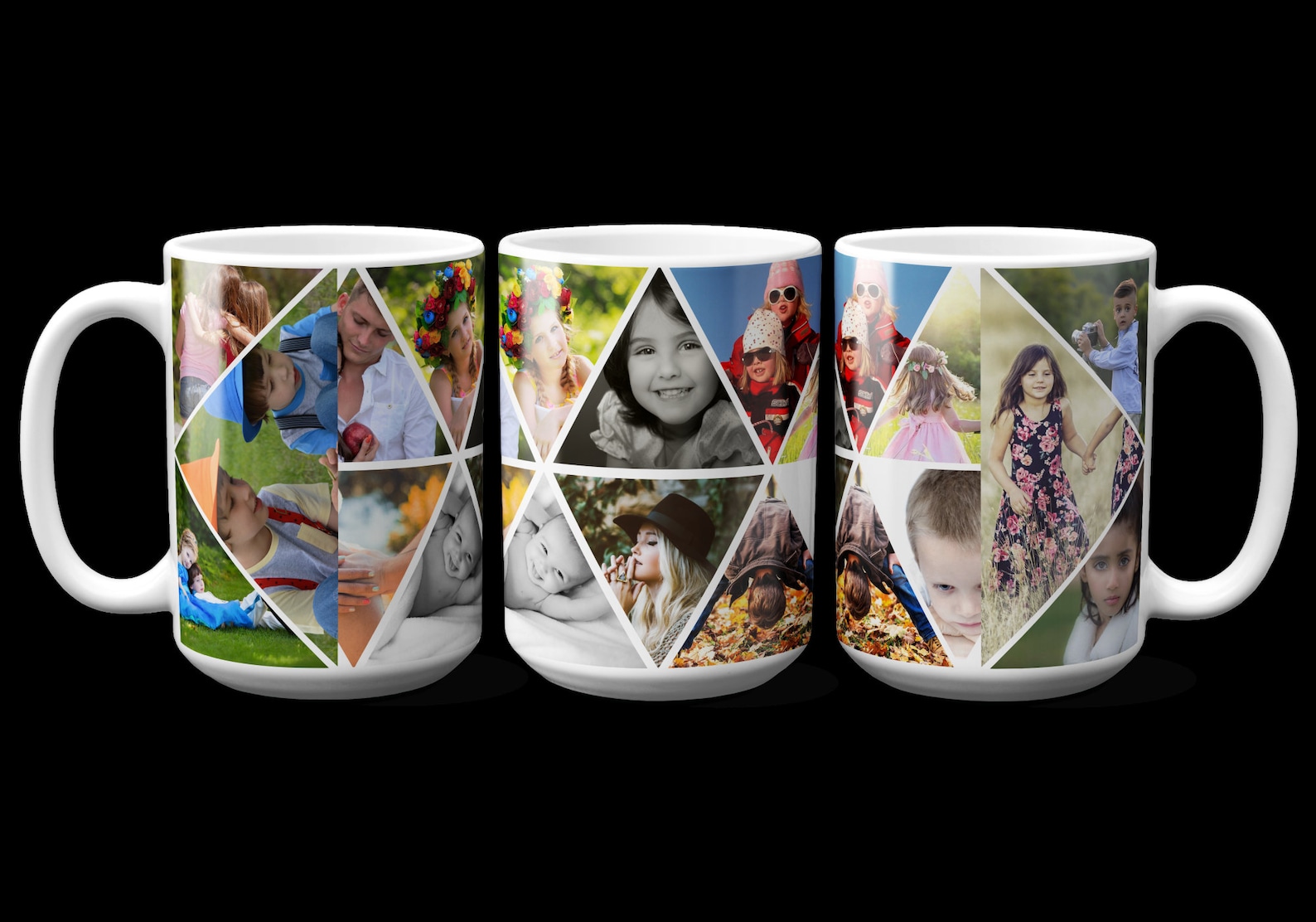 Customizable Photo Gift Mug with 16 Photos. Personalized Etsy