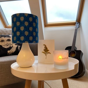 Golden Mulberry Tree Blue 15cm Lampshade