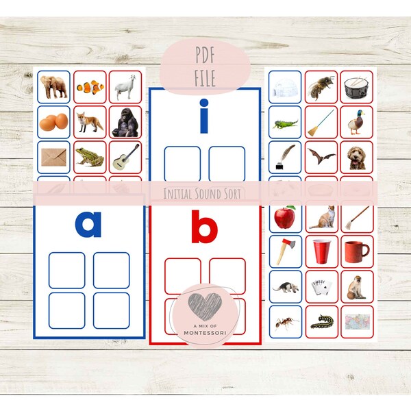 Initial Sound Sort - Montessori