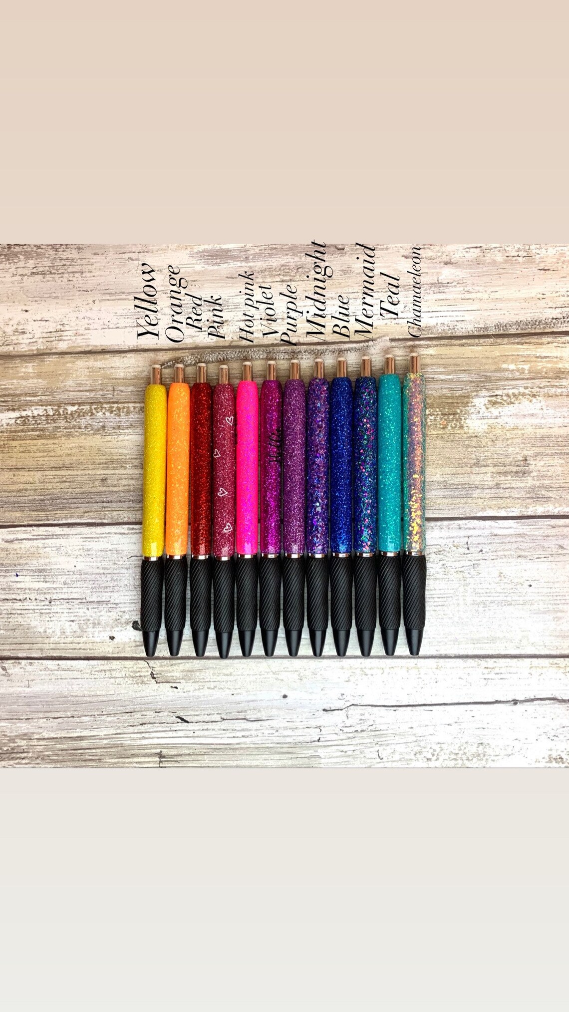 Glitter Pens Sharpie Gel Pens Custom Gel Pens Name Pens Etsy
