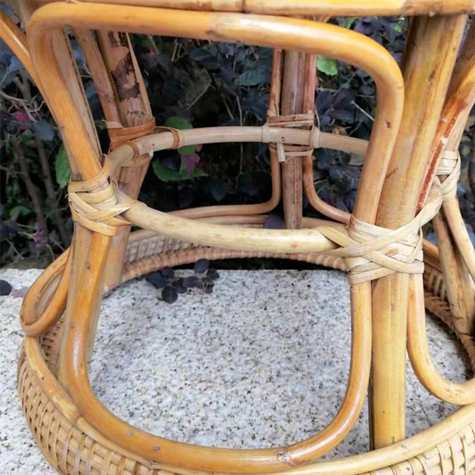 Natural Rattan Plant Stand Rack For Home Gardening Handwoven Etsy