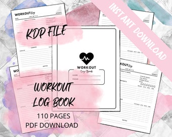 Workout Log Gym Blue A5 Sized Training and Gym Logbook Set Your Fitness 100 