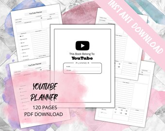 Youtube Printable Planner - Etsy