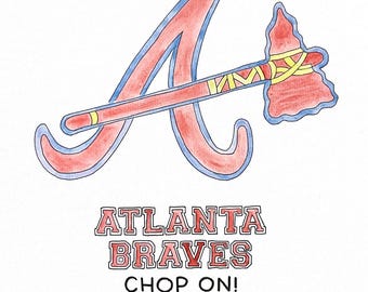 Atlanta Braves-aquarelprint