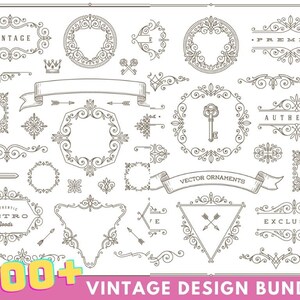 Vintage Decorative Elements,Ornaments svg,Decorative Frame Svg, Swirls SVG,Text Divider Svg,Dividers Borders Svg, Text decoration svg
