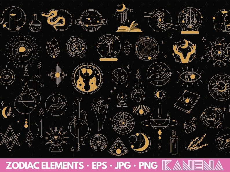Tarot Astrology Bundle | Zodiac Svg | Constellation Signs Svg | Zodiac ...