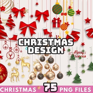 Christmas Png Design,Christmas Clipart,CHRISTMAS PNG BUNDLE,Card Making Clip Art,Ornaments Clipart,Christmas Ornaments,Christmas Baubles