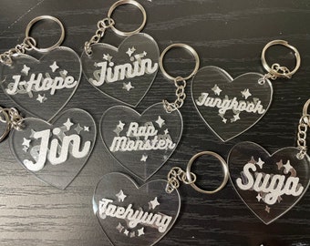 BTS NAME KEYCHAINS