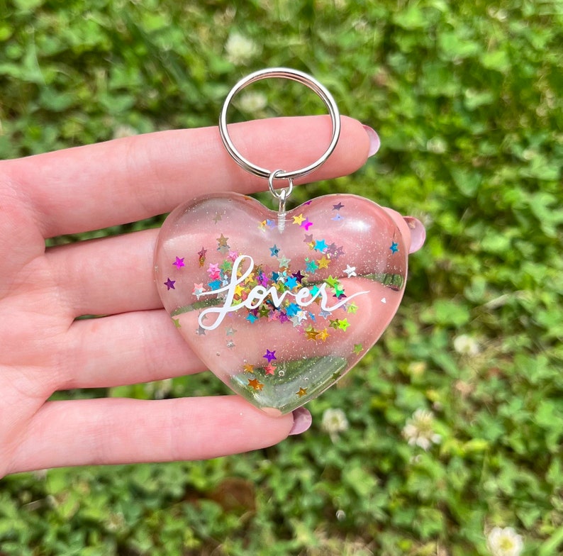 Handmade Inspired Lover Heart Keychain 
