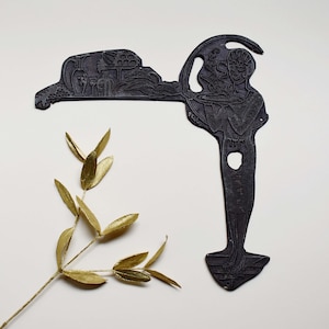 Print block stamps - Letter press for the menu of the day - Art Nouveau