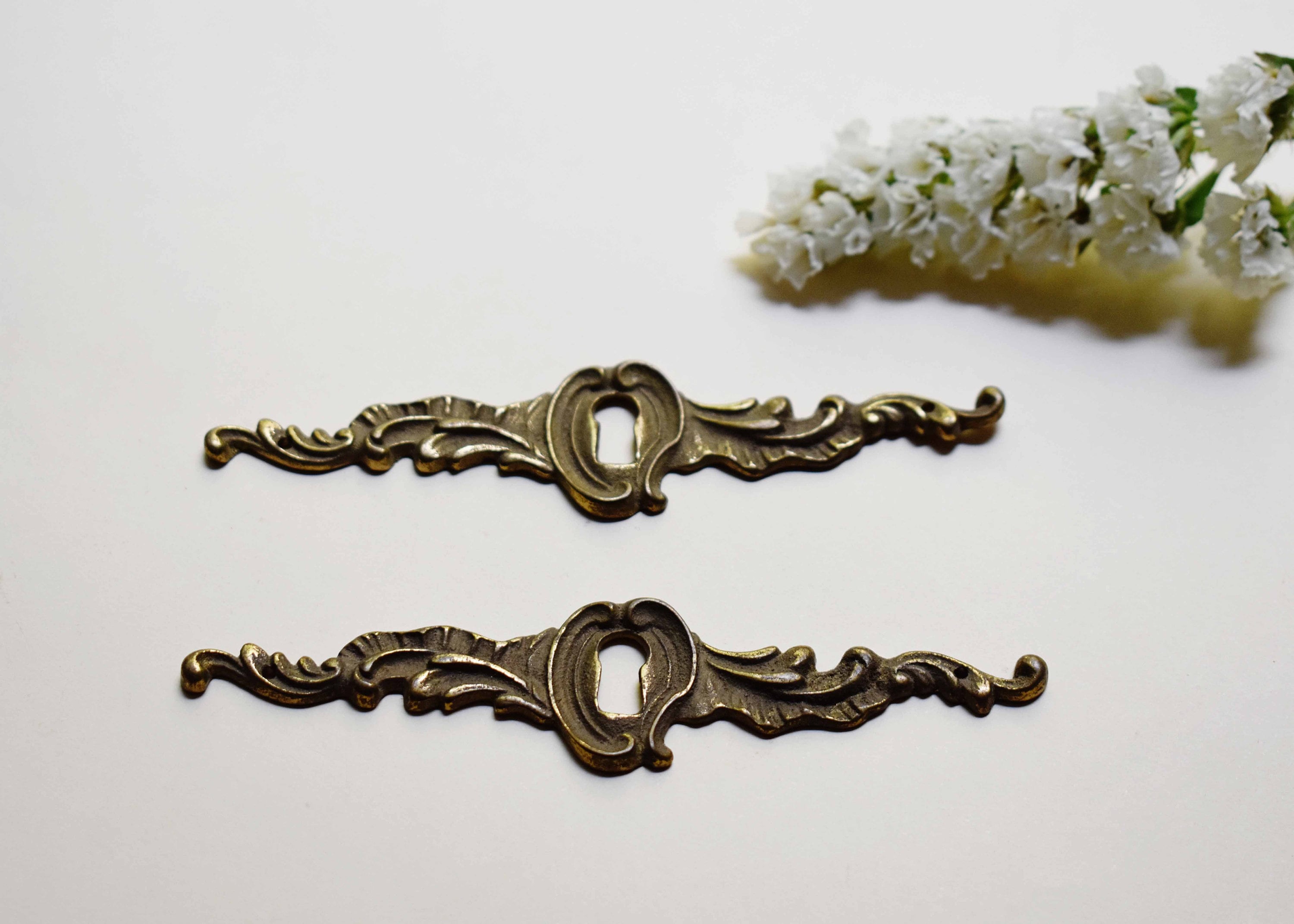 Écusson en Laiton Trou de Serrure Orné