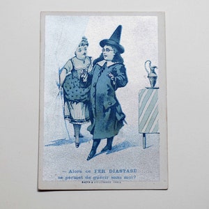 Rare Litho Chromo Ad Collectible Card - Baster en Vieillemard Paris, jaren 1890