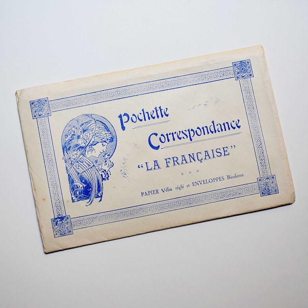 Antique Correspondence envelopes and leaflets, Art Nouveau - France 1930's