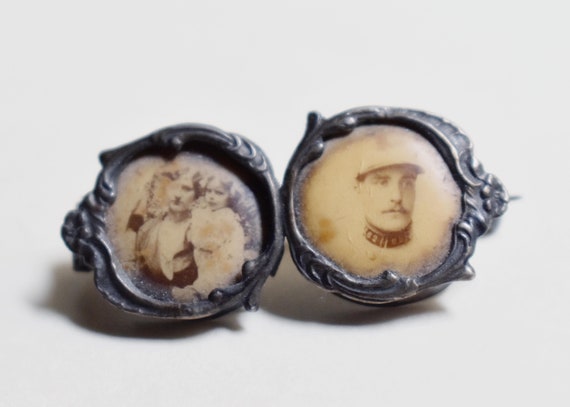 Victorian Photo Pin Brooch - Mourning Brooch - Fr… - image 3