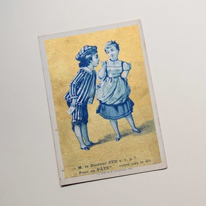 Rare Litho Chromo Ad Collectible Card - Baster en Vieillemard Paris, jaren 1890