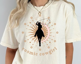 Cosmic Cowgirl Comfort Colors Shirt: Vintage Western Tee