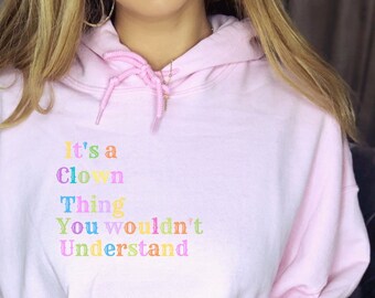 Clowncore Hoodie: 'It's a Clown Thing' Y2K Cotton Sweater