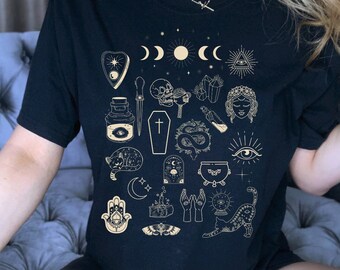 Witchy Halloween Shirt: Mystical Occult Graphic Tee