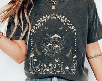 Mushroom Comfort Colors T-Shirt im Vintage Cottagecore Stil