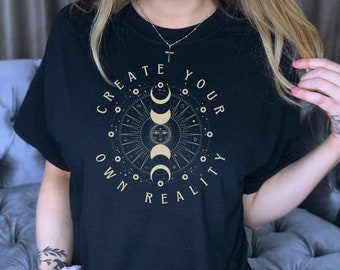 Mystisches Mondphasen Shirt: Himmlische Astrologie T-Shirt