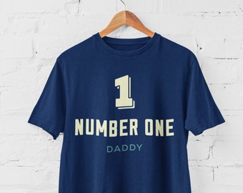 Number One Dad-T-shirt, vaderdagcadeau, 100% katoen