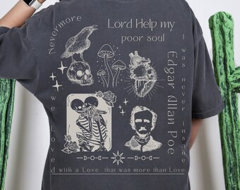 Edgar Allan Poe Comfort Colors T-Shirt: Dark Academia Bookish Tee
