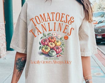 Comfort Colors Tomato Girl Summer Shirt, Cottagecore Garden Tee