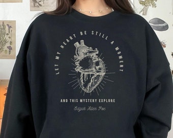 Edgar Allen Poe Sweatshirt  Literary Sweatshirt - Dark Academia Style - Poet Gift