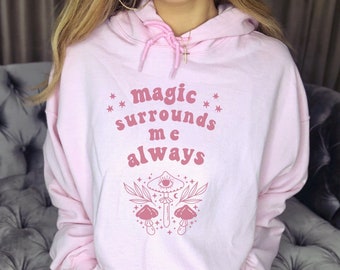Sweat à capuche Magic Mushroom : haut Cottagecore Celestial Graphic