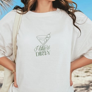 Dirty Martini Shirt Minimalist Martini Lover Gift, Dirty 30 Party Tee, Dirty Martini Gift, Aesthetic Cocktail T-Shirt, Martini Party Outfit