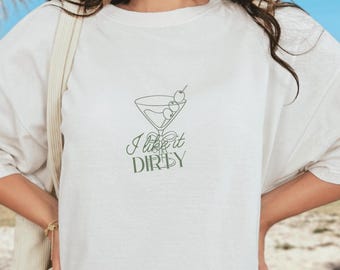 Dirty Martini Comfort Colors T-Shirt, Minimalist Cocktail Tee