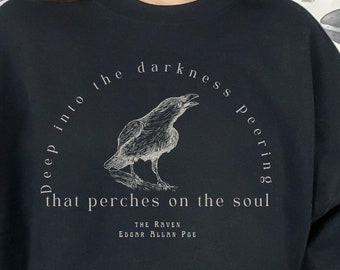 Edgar Allan Poe Sweatshirt: Raven Academia Kleidung