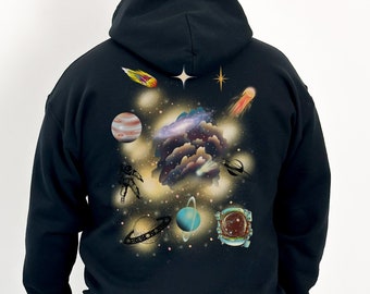 Cottagecore Galaxy Hoodie: Celestial Space-sweater