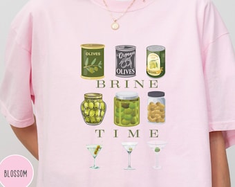 Dirty Martini Comfort Colors T-Shirt, Olive Lover Retro Shirt