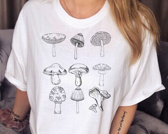 Cottagecore Mushroom T-Shirt: Magic Fungi Graphic Tee