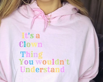 Clowncore Hoodie - Y2K Unisex Cotton Sweater