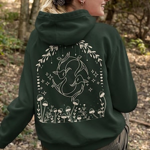 Koi fish hoodie, koi fish sweatshirt, Japanese sweatshirt, grunge hoodie nature Hoodie