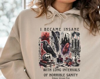 Edgar Allan Poe Hoodie - Dark Academia Poet Sweatshirt