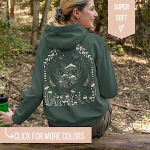 Mushroom Hoodie Mushroom sweater Cottagecore hoodie Mushroom top