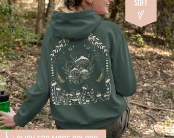 Mushroom Hoodie Mushroom sweater Cottagecore hoodie Mushroom top