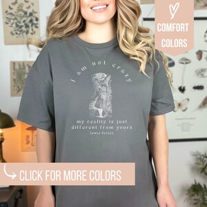 Alice in wonderland shirt Cheshire cat shirt Were all mad here Shirt Literature Shirt