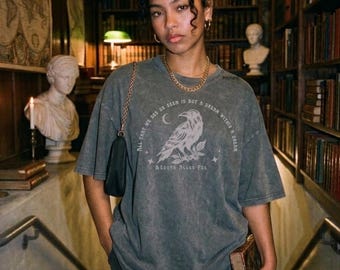 Edgar Allan Poe Raven T-Shirt, Dark Academia Comfort Colors Tee