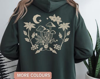 Paddenstoel Forestcore-hoodie | Op de natuur geïnspireerde trui