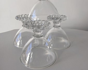 Set of 13 bubble or boopie footed cocktail/cordial glasses