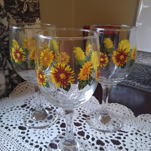 Sunflower Glasses Etsy