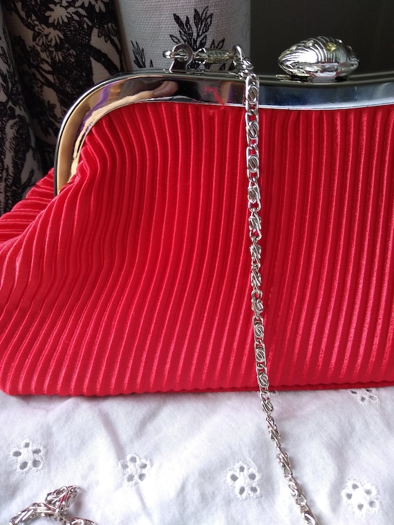 Red Bjioux Terner evening bag/purse/clutch 1980's - image 3