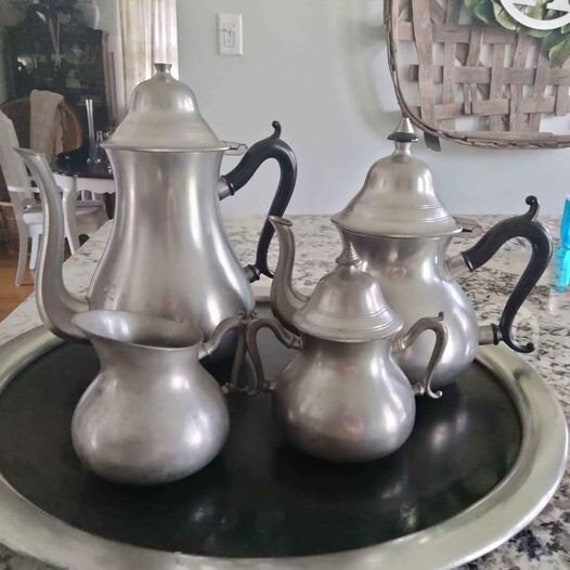 Daalerop Royal Holland Pewter SHR Coffee and Tea Pot Set 6 Pieces Drink & Barware Kitchen