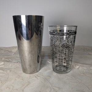 Libbey cocktail shaker glass with drink recipes with Stainless Steel shaker cup