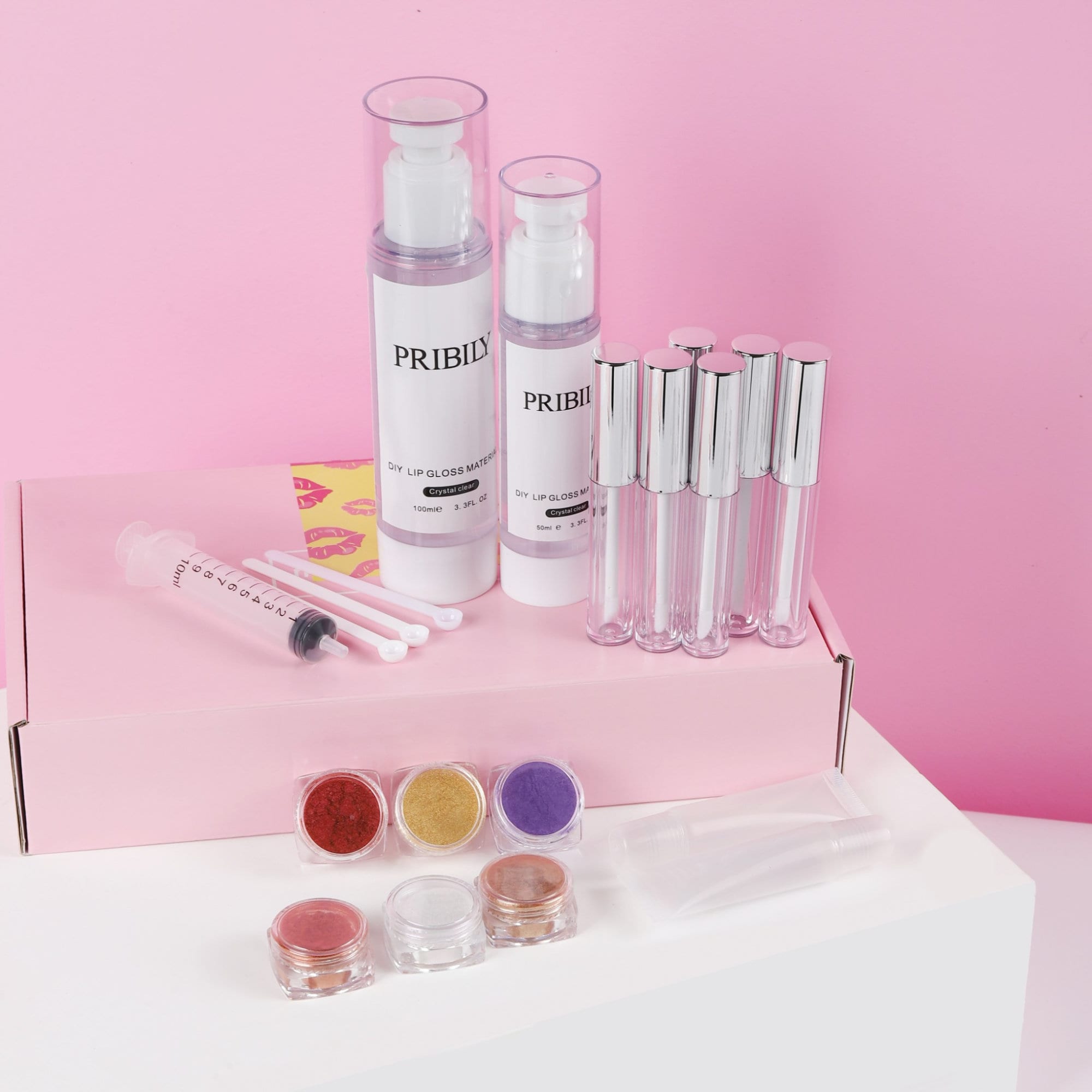 DIY Lip Gloss Making Kit Crystal Clear Lip Glaze Base With Tools Made